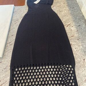Miou Muse crochet knit midi dress (size large)